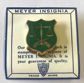 US Army 502nd Military Police Battalion insigne metaal - 3,4 x 2,8 cm - maker Meyer - origineel