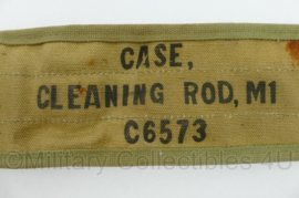 US Army Case CLEANING Rod M1 C6573 pompstok tas - 33,5 x 8 cm  - origineel WO2