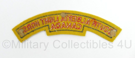 Canadese leger South Alberta Light Horse Canada shoulder title - 16 x 4,5 cm - origineel
