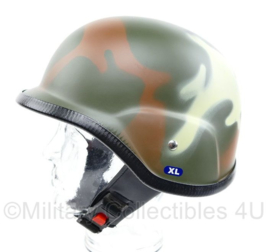 Motor & Brommer helm - Woodland camo  - Maat Large