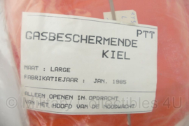 PTT BZB Bedrijfs Zelf Bescherming Gasbeschermende kiel (= parka) met broek 1985 - maat Large - nieuw geseald - origineel