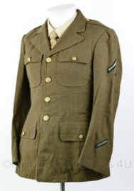 Wo2 US Army Class A jacket 1942 gedateerd - rang Private First Class PFC - size 36R = maat 46 - origineel