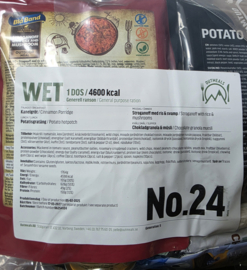 1 zak 24uurs rantsoen Maaltijd zak 24 Hour OUTMEALS General Ration  Army 4600 kcal - menu 2 of menu 17 - houdbaar 2027