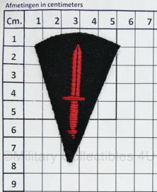 WO2 Britse British Royal Marine Commando Brigade Dagger patch embleem - black base - 4,5 x 7 cm