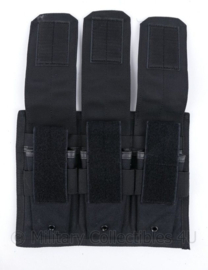 KMAR en politie Triple Mag pouch M4 C7 C8  zwart met klittenband backing - 27 x 4 x 21 cm - origineel