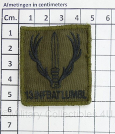 Defensie 13 INFBAT LUMBL 13e InfanterieBataljon luchtmobiel borstembleem - met klittenband - 5 x 5 cm - origineel