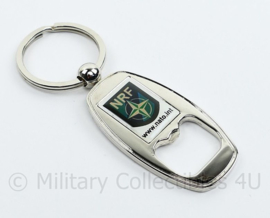 NATO NRF Response Force sleutelhanger met opener in houder - 9,5 x 3 cm - origineel