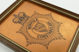 Britse Politie Norfolk Constabulary bord - 15 x 8,5 cm - origineel