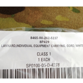 US Army Lanyard Pistol Nylon White Military Police MP Pistool koord pistoolkoord - origineel