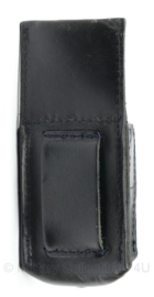 Politie of Kmar lederen portofoon houder - zwart - origineel