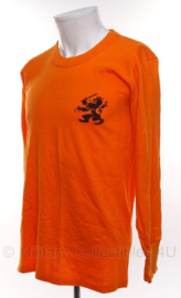 KL Nederlandse leger oranje sportshirt 1983 - lange mouw - maat 5  - origineel