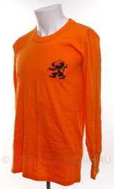 KL Nederlandse leger oranje sportshirt 1987 - lange mouw - maat 7 = XL - origineel