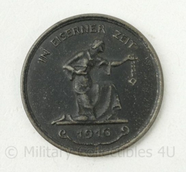 Duitse In Eiserner Zeit 1916 herdenkingspenning - diameter 4 cm - origineel