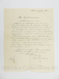 WO2 Duitse brief aan Der Zugskommandant van 1935 met artikel Schneller als den Feind over Nahkampf  - origineel