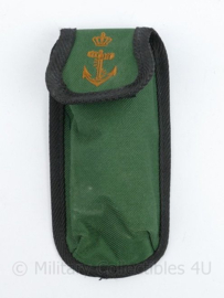 Korps Mariniers koppeltasje -  met klittenband aan de achterkant  - 8,5 x 3 x 17 cm - origineel