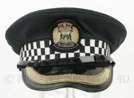 British Police officer cap voor hogere rangen - met zilverkleurige band Semper Vigilo - maat 58 - origineel