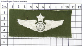 US Senior wing embleem voor op de borst - groen - 10 x 5 cm - origineel
