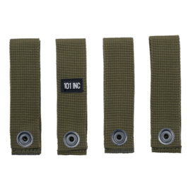 MOLLE velcro strap hook + loop 4 stuks - Groen of Zwart - nieuw gemaakt