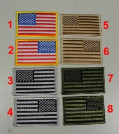 US uniform vlaggen - stof - 4 soorten - links of rechts - prijs per stuk