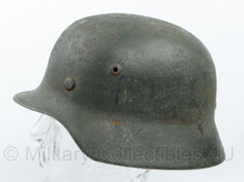 WO2 Duitse M35 helm met naoorlogse BGS liner - originele WO2 gestempelde helmpot