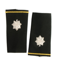 US Army schouderstukken epauletten Lieutenant Colonel - Class A wit op groen - origineel US Army