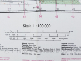 Poolse Stafkaart Cybinka N-33-137,138 - 1 : 100.000 - 64 x 84 cm - origineel