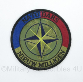 NATO DARS Deployable Air Command and Control System Nieuw Milligen embleem met klittenband - diameter 10 cm - origineel