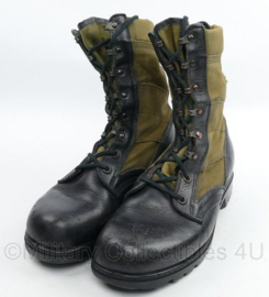 Defensie Tropen legerkisten zomer - leer met stof - maat 43,5S = 275S - gedragen - origineel