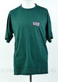 Groen T-shirt van het Korps Mariniers Winter deployment Norway 2005  Maat L - Origineel
