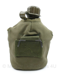 Zeldzame Korps Mariniers jaren 70 veldfles set met canvas hoes - Lijkt op US M56 model - origineel