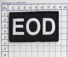 EOD Explosieven Opruimingsdienst Defensie embleem BLACK - met klittenband - 8,5 x 5 cm