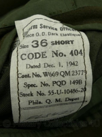 WO2 US Officer 1942 class A jas zonder knopen - maat 36 Short - origineel