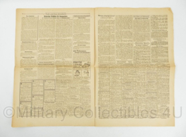 WO2 Duitse krant Tageszeitung nr. 193 19 augustus 1943 - 47 x 32 cm - origineel