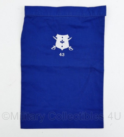 Nederlands leger halsdoek 43 Tankbataljon  - blauw - origineel