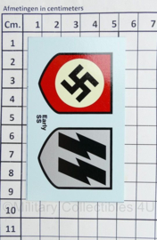 1 paar Decals Waffen en algemeine SS - vroeg model