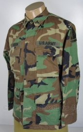 US Army woodland uniform jas BDU - met insignes - meerdere maten - origineel