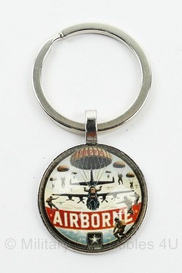 Sleutelhanger US Airborne - 3 x 6 cm - nieuw