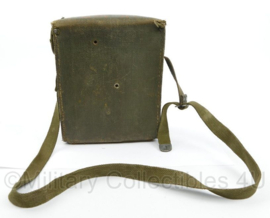 WO2 US Army EE8 Field Phone met stoffen draagtas met draagriem - hoorn mist - 20 x 10 x 25 cm - origineel