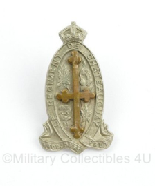 WW2 Canadian cap badge Le Regiment de Chateauguay - Kings Crown - 5 x 3 cm - origineel