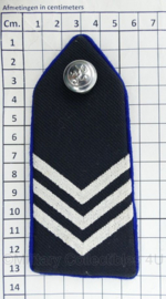 Belgische Gemeentepolitie epauletten Agent Hoofdbrigadier Service Dress PAAR - 13 x 6 cm - origineel