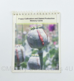 Defensie Poppy Cultivation and Opium Production Memory Cards handboek - 14,5 x 11 cm - origineel