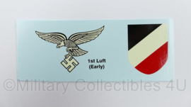 Decal paar Luftwaffe universeel en Fallschirmjäger - 1e model (vroegoorlogs) - adelaar en schild