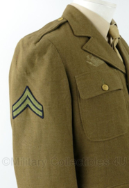 WO2 US Army Corporal Class A jacket met Service en Woundstripes - maat 37 = NL maat 47 - origineel