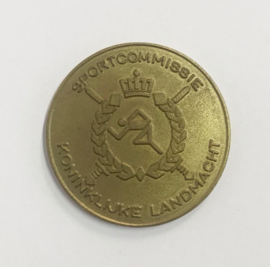 KL Nederlandse leger LO Sportcommissie Koninklijke landmacht medaille Coin - diameter 4 cm - origineel