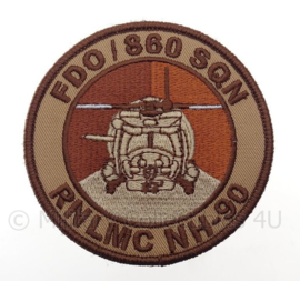 KM Koninklijke Marine, Korps Mariniers FDO 860th Squadron embleem -  met klittenband - diameter 9 cm