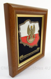 Poolse leger wandbord Ministry of National Defense Republic of Poland - afmeting 14 x 16 cm - origineel