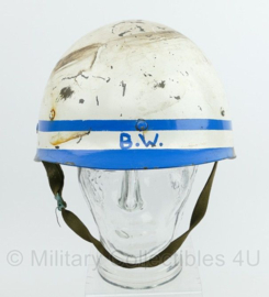 Bundeswehr bewaking kunststof helm - gedragen - origineel