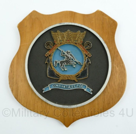 Koninklijke Marine wandbord - School voor de Eerste Maritiem Militaire Vorming - "Constantia et Fide" - afmeting 16 x 16 x 1 cm - origineel