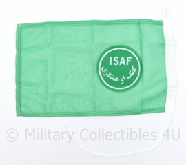 ISAF groene voertuig vlag - NIEUW - 26,5 x 44 cm - origineel