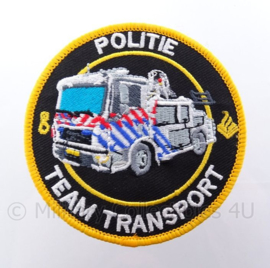 Nederlandse Politie Team Transport embleem - met klittenband - diameter 9 cm